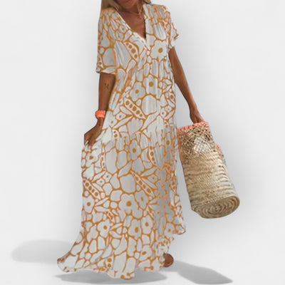 ליאורה™ | שמלת וי-נטי רטרו