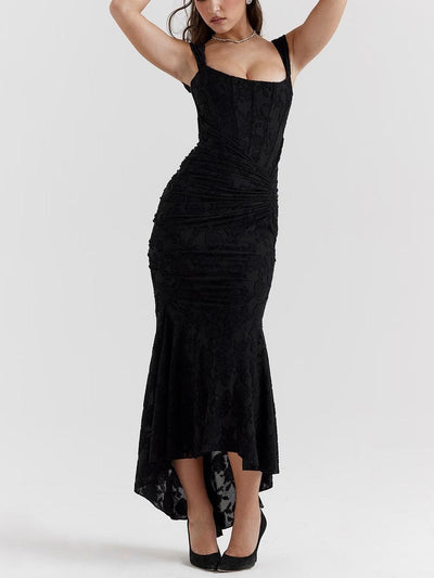 לורן™ | שמלת מקסי פרחונית כחולה