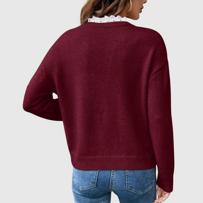 קלייר™ | סוודר אלגנטי עם צווארון גבוה