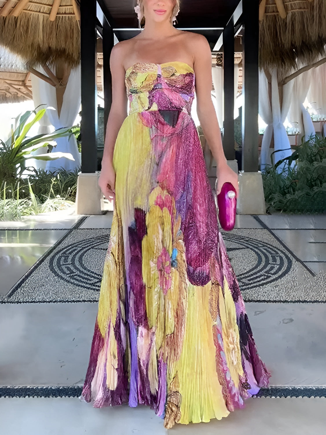 ביanca™ | שמלת פרחים ארוכה