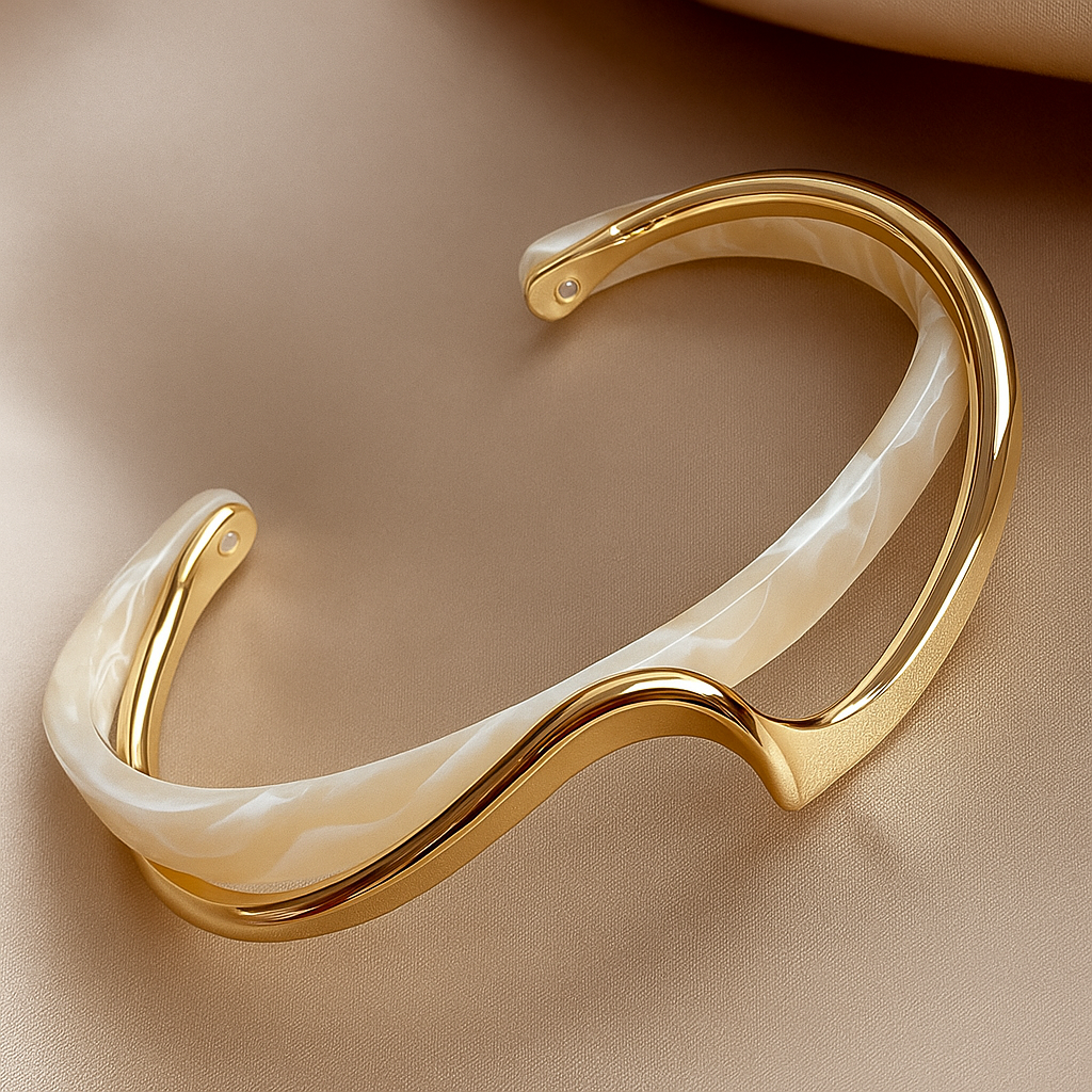 עופרה™ | צמיד אלגנטי עם אופל לבן