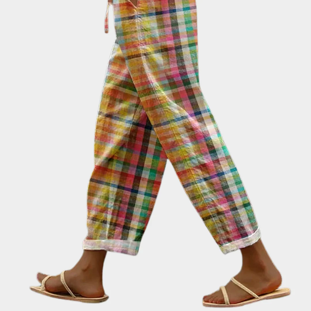 הילה™ | מכנסי משבצות טרנדיים