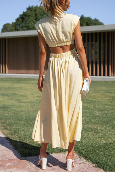 ליאורה™ | שמלת מידי עם כיסים