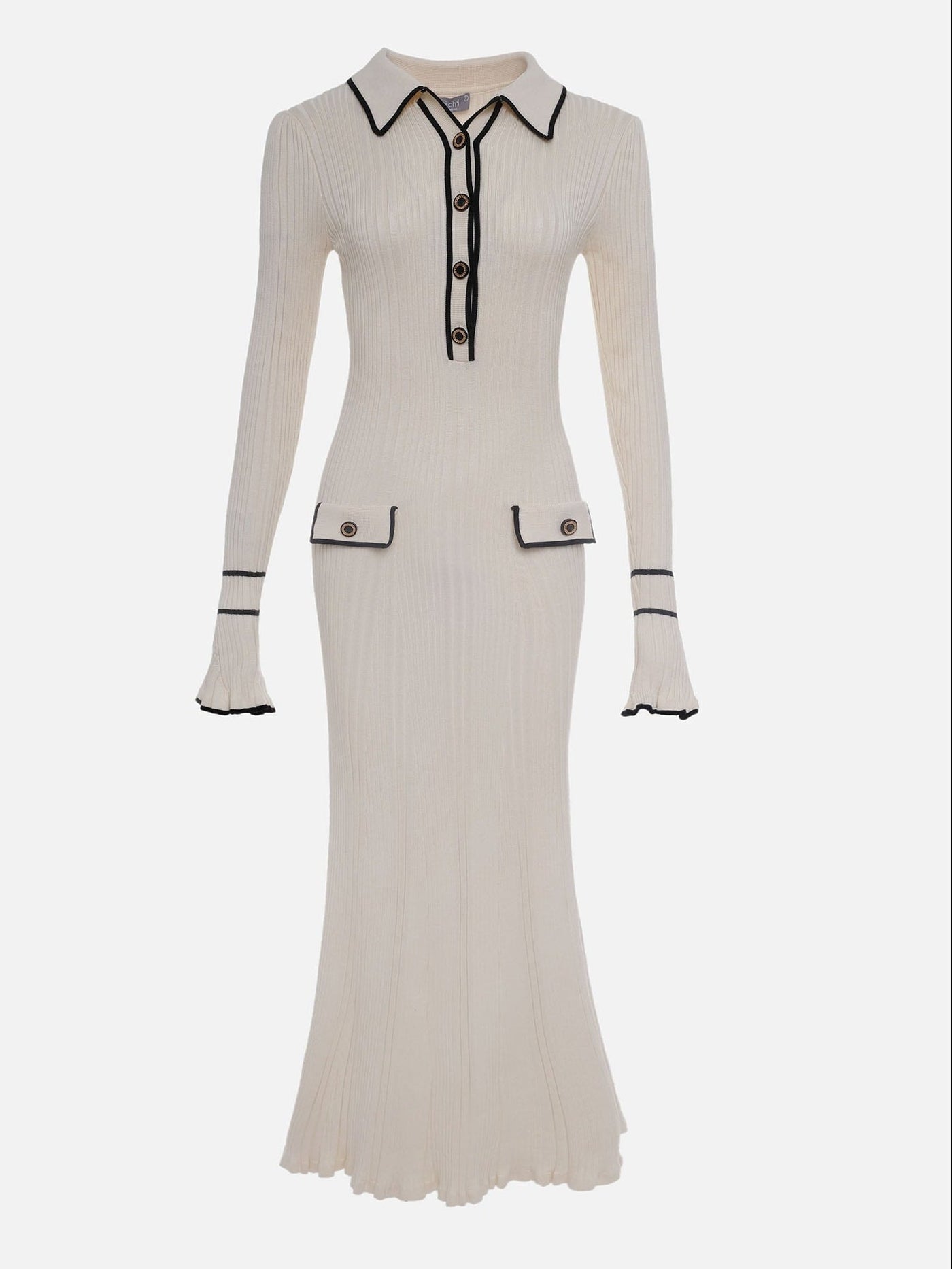 לונה™ | שמלת מידי עם קצוות מנוגדים