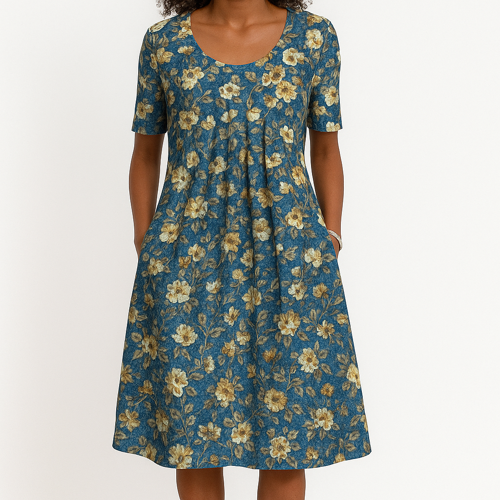 ליאורה™ | שמלת מידי עם מחשוף V