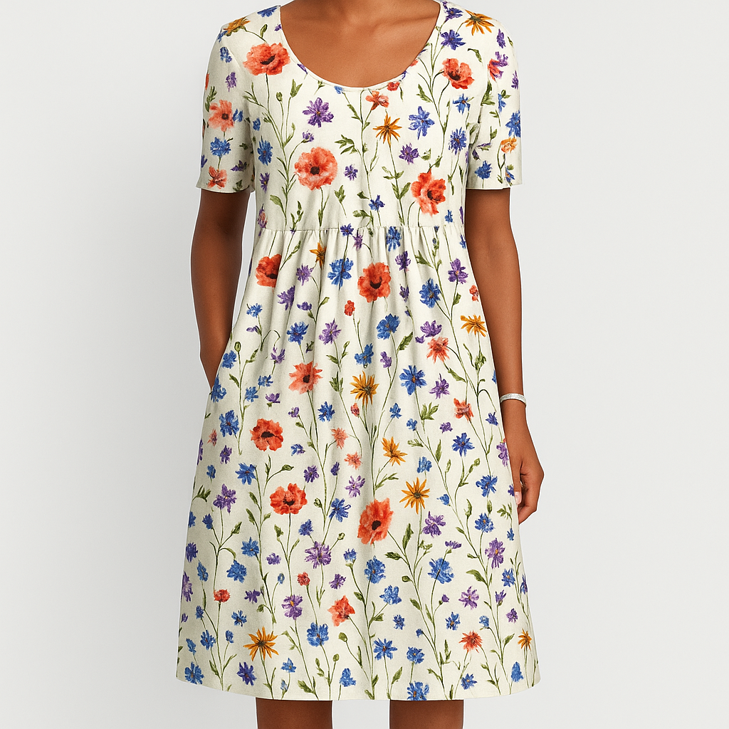 ליאורה™ | שמלת מידי עם מחשוף V