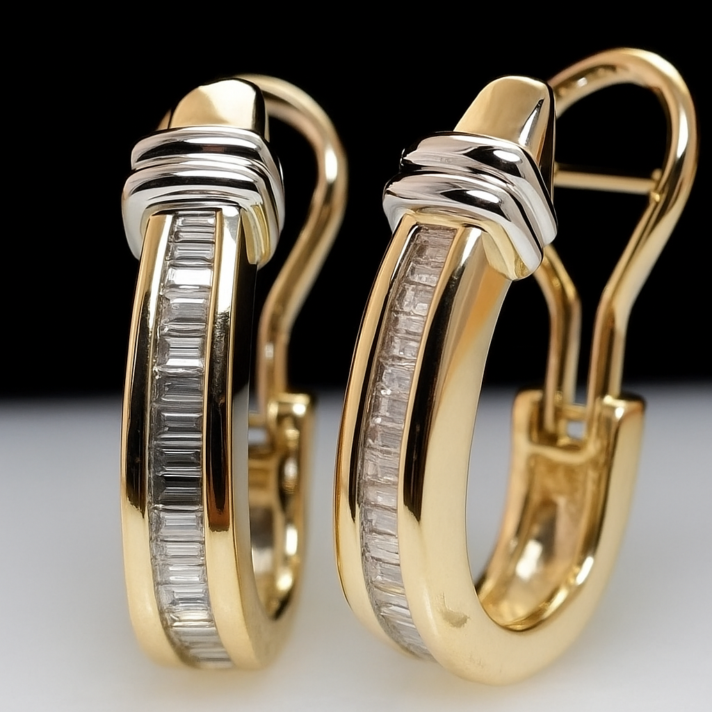 נועה™ | עגילי יהלום וינטג’