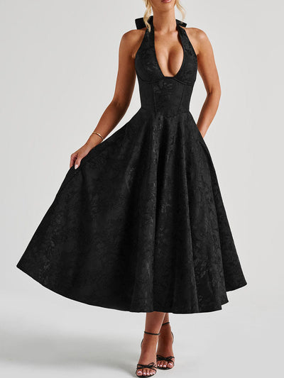 מאיה™ | שמלת מידי אלגנטית לימון