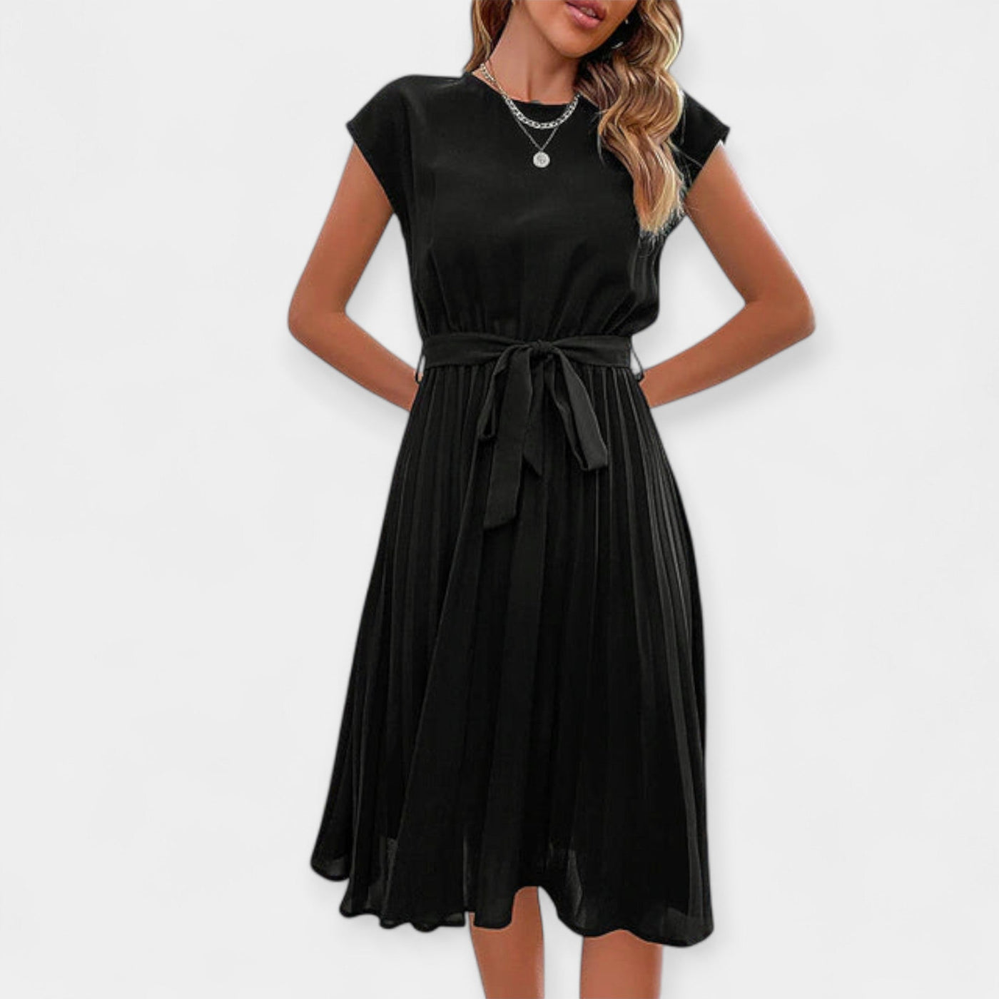 ליאורה™ | שמלת סטן א-סימטרית