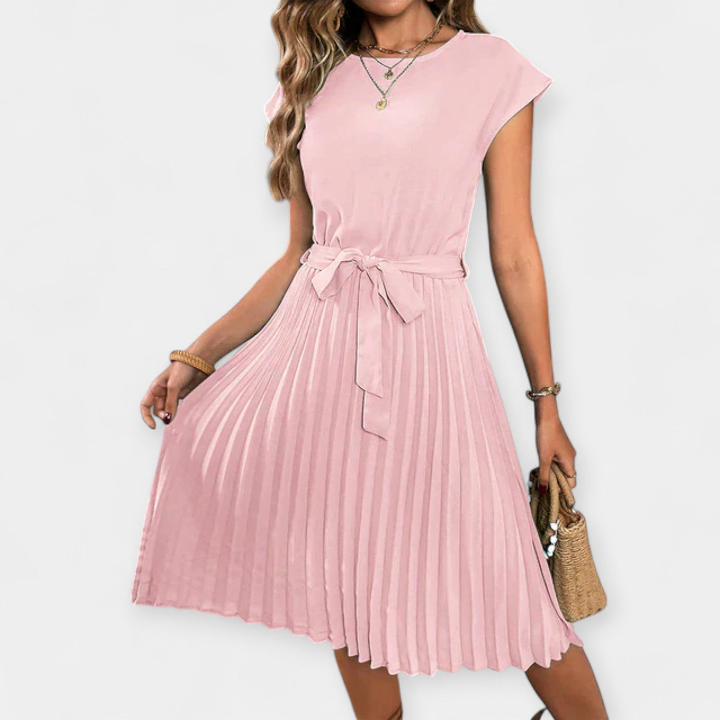 ליאורה™ | שמלת סטן א-סימטרית