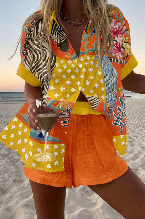 קיארה™ | חליפת פסים קצרה