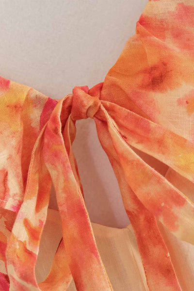 אריאלה™ | שמלת רפלים פרחונית