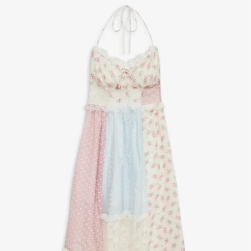 ויויאנה™ | שמלת פאטצ'וורק עם רצועות