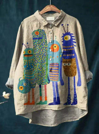 לירון™ | חולצה עם הדפס מפלצות