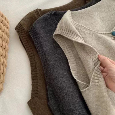 מריבל™ | אפודת סריג עם כפתורים צבעוניים