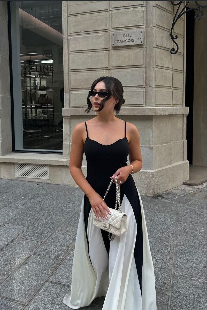 מיה™ | שמלת מקסי עם פאנלים