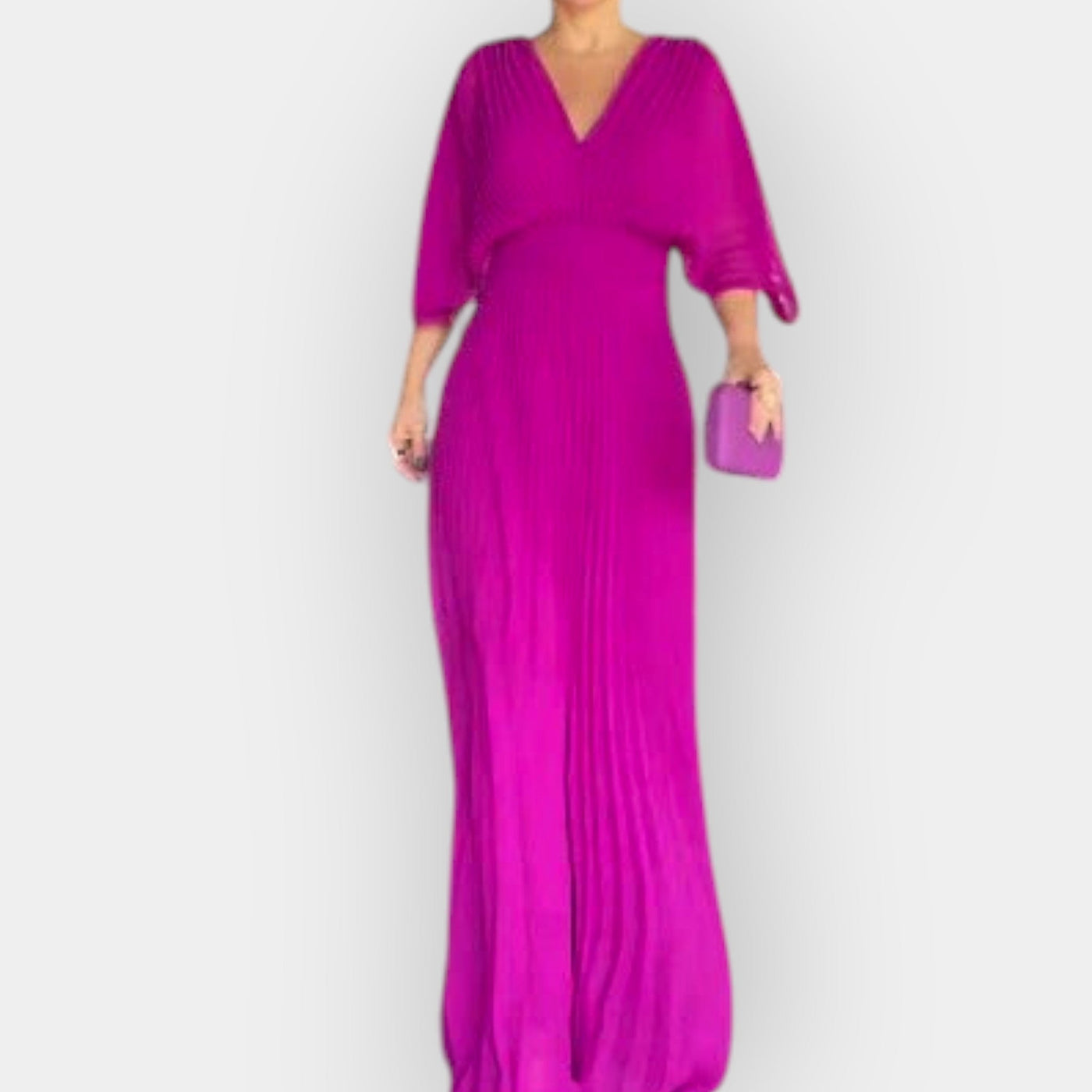 ליאורה™ | שמלת מקסי פליסה אלגנטית