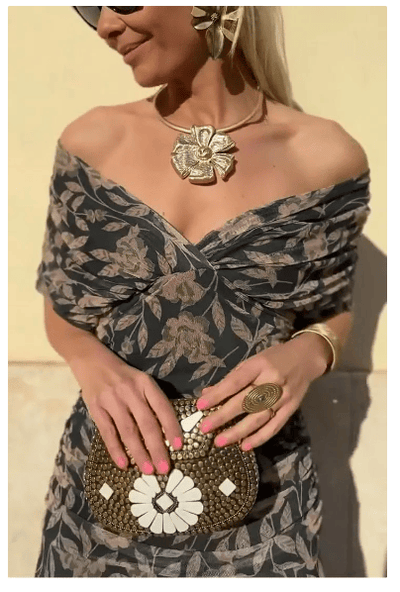 ליאן™ | שמלת מקסי כתפיים חשופות בפרחים