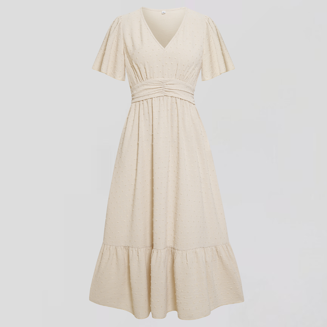 אריה™ | שמלת מידי עם מחשוף בצורת V