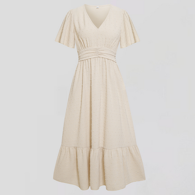 אריה™ | שמלת מידי עם מחשוף בצורת V