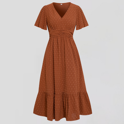 אריה™ | שמלת מידי עם מחשוף בצורת V