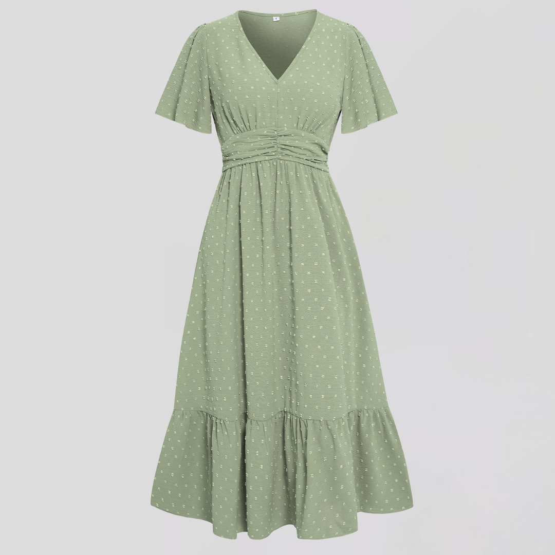 אריה™ | שמלת מידי עם מחשוף בצורת V