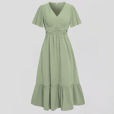 אריה™ | שמלת מידי עם מחשוף בצורת V