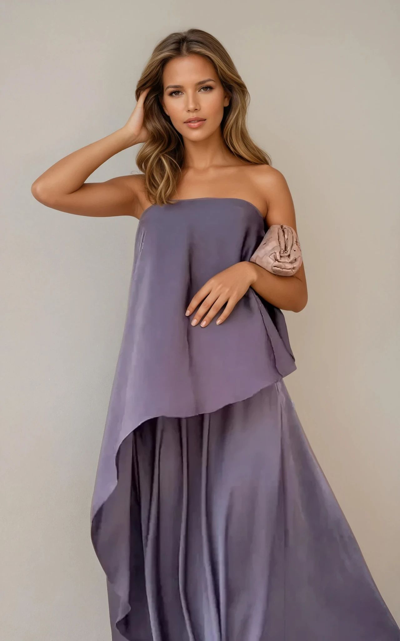 סילבי™ | סט שמלה דו-חלקי בשכבות