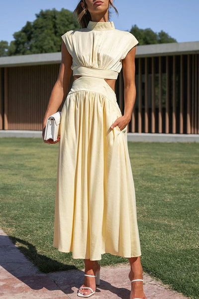 ליאורה™ | שמלת מידי עם כיסים