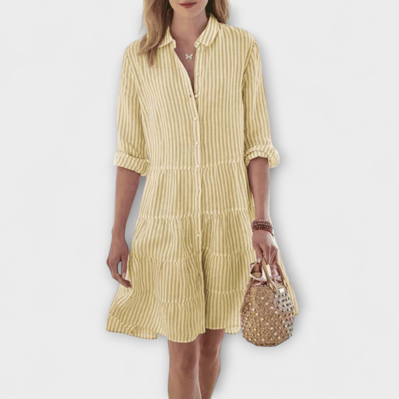 נדיה™ | שמלת פסים קלים