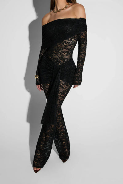 ויולה™ | שמלה אלגנטית מבד תחרה