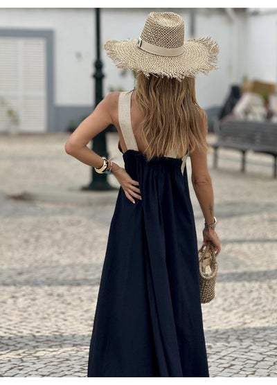 מִירָה™ | שמלה ארוכה עם צווארון הלטר