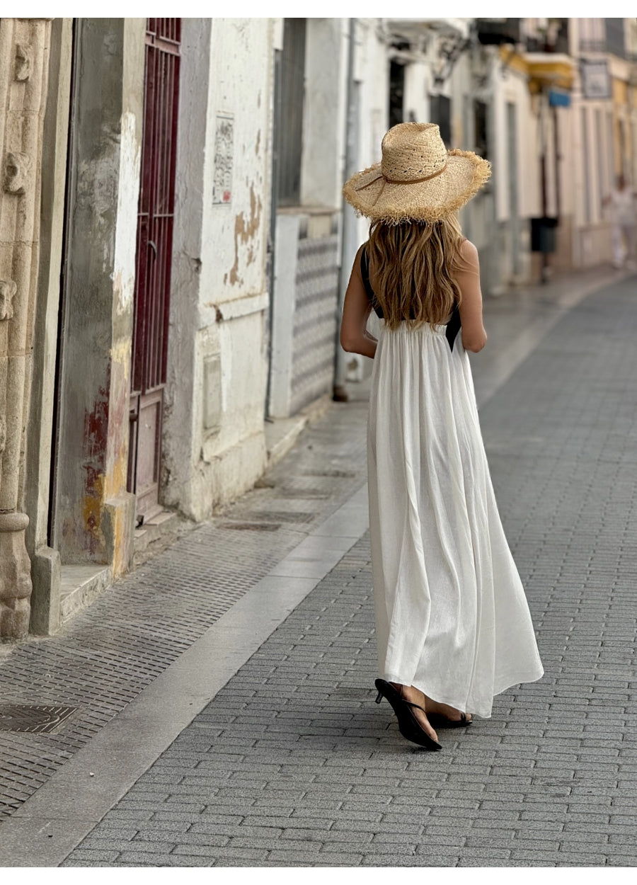 מִירָה™ | שמלה ארוכה עם צווארון הלטר